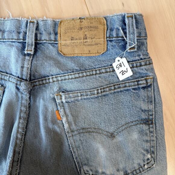 Vintage Levis 517 Jeans 29 Blue Orange Tab 80s Denim Made in USA Boot Cut 0217 - Picture 10 of 11